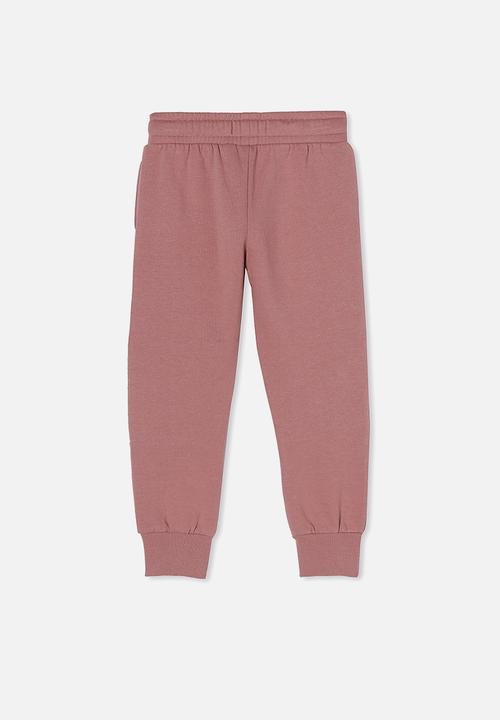 Cotton On - Marlo trackpant - dusty berry