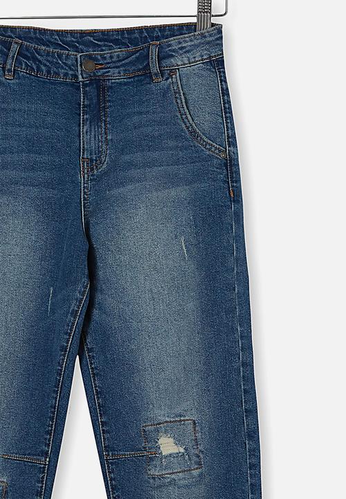 Free by Cotton On - Boys street jean - infinity mid blue wash