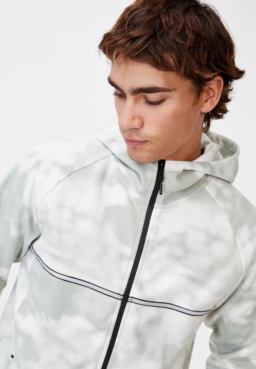 Cotton On - Active tech zip thru hood - steel grey