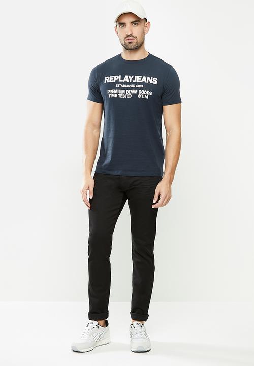 Replay - Replay jeans tee - navy