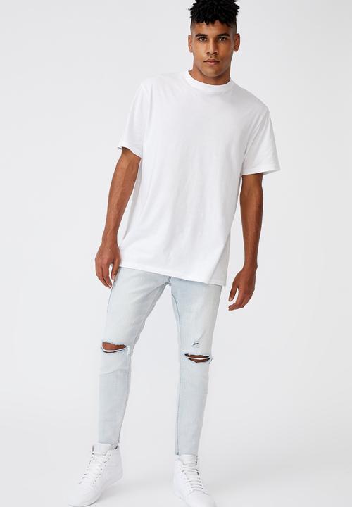 Factorie - Raw hem skinny leg jean - bleach blue