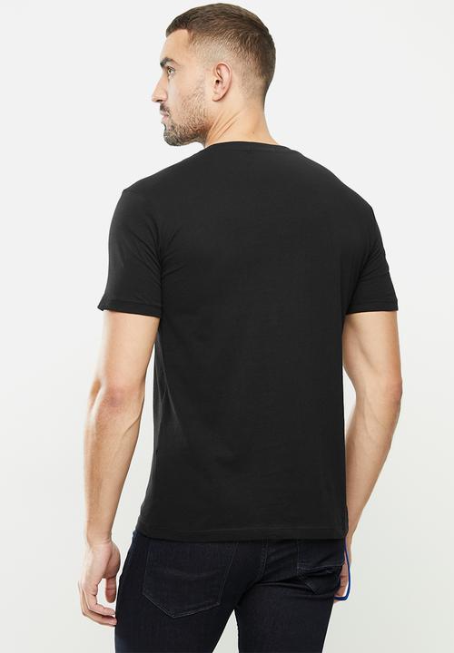 Replay - Replay retro stripe print tee - black
