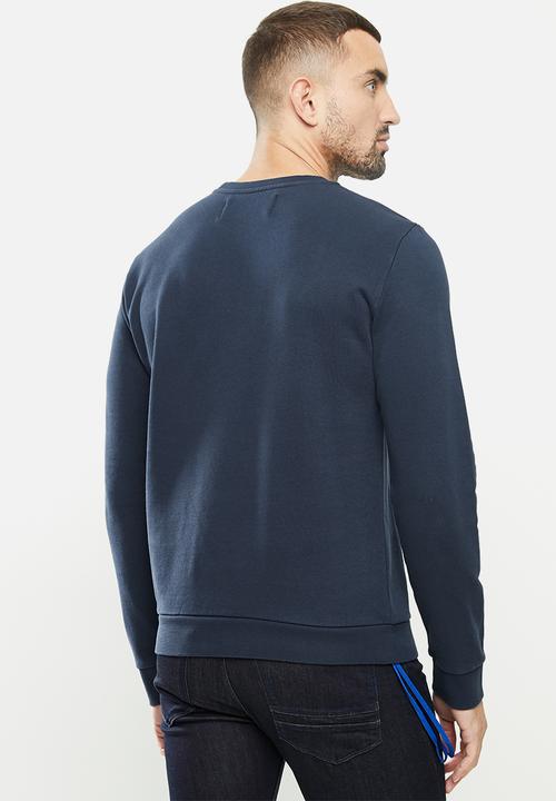 Replay - Replay jean logo crew fleece - navy