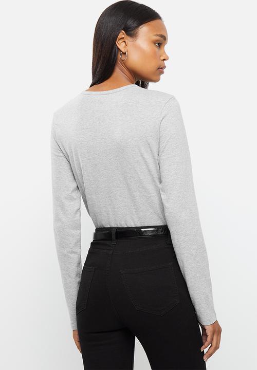 POLO - Talia long sleeve nailhead logo T-shirt - grey 