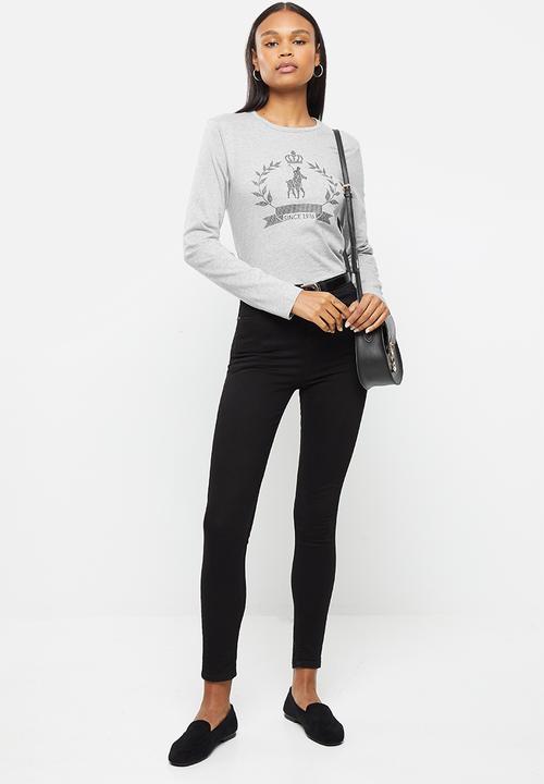 POLO - Talia long sleeve nailhead logo T-shirt - grey 