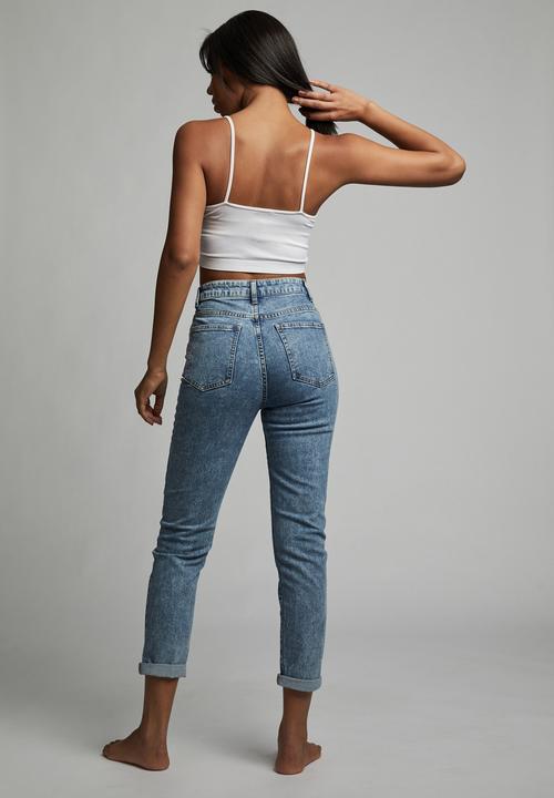 Cotton On - Stretch mom jean - blue 