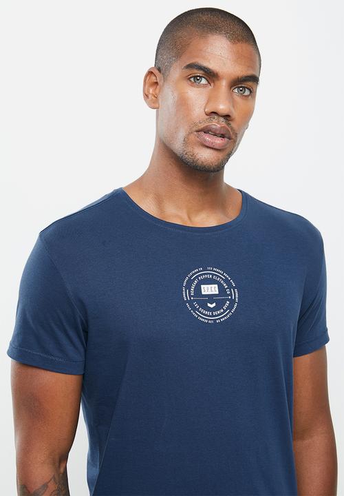 S.P.C.C - Keats side slit straight hem tee - blue