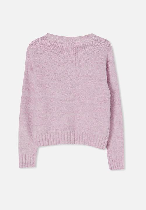 Free by Cotton On - Maggie cropped cardigan - pale violet