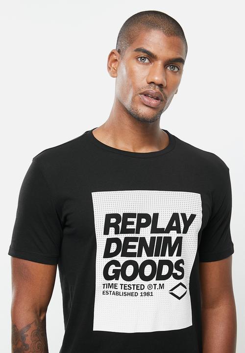Replay - Replay denim goods tee - black