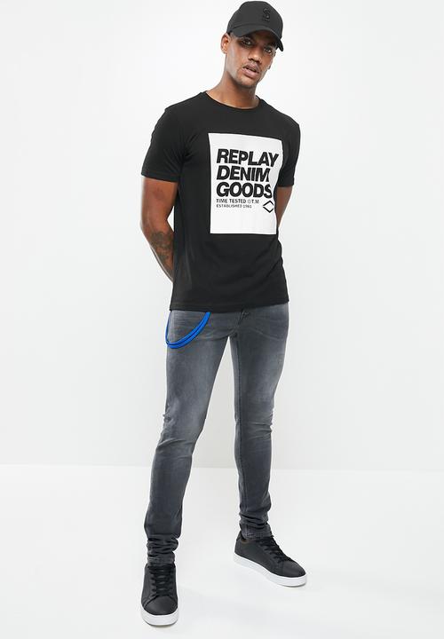 Replay - Replay denim goods tee - black
