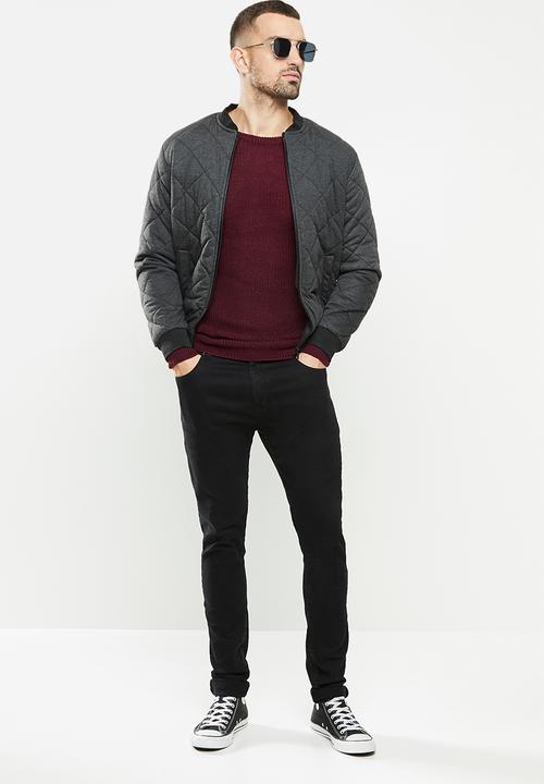 Brave Soul - Recycled knitwear - burgundy