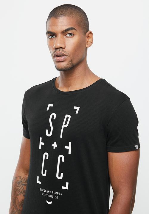 S.P.C.C - Heron side slit straight hem tee - black
