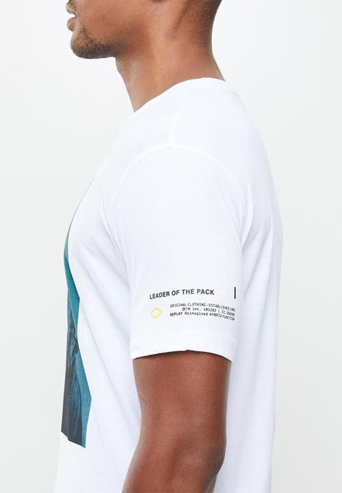 Replay - Replay dog printed tee - white