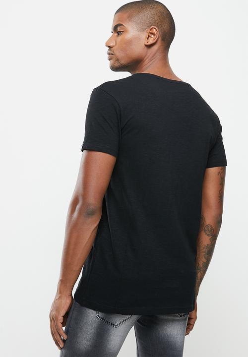 S.P.C.C - Beam straight hem tee - black