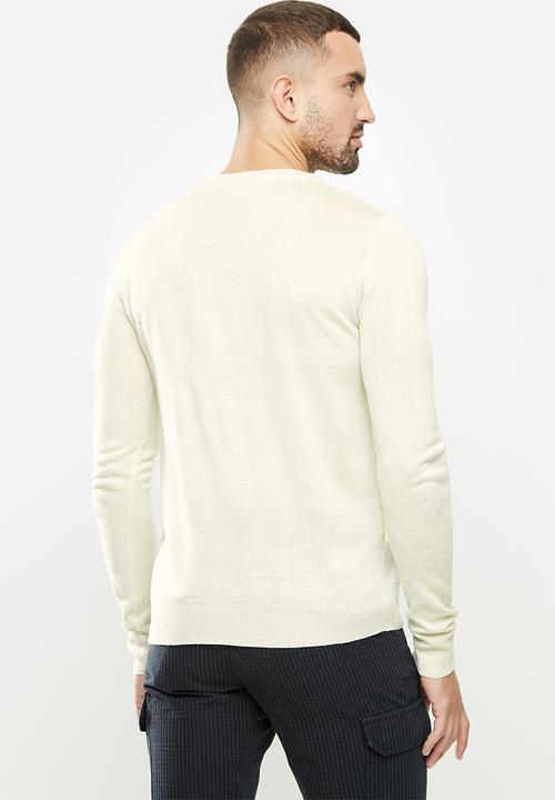 Brave Soul - 279parsecv knitwear - cream 