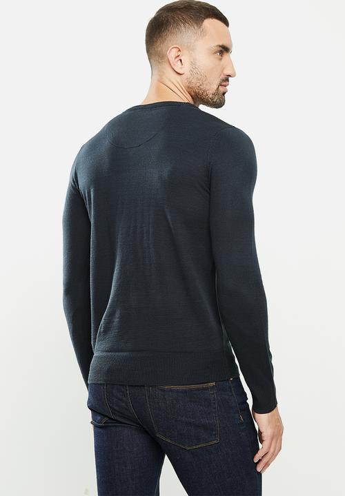Brave Soul - Quazar knitwear - navy