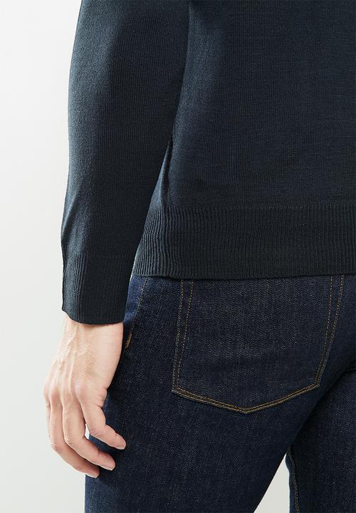 Brave Soul - Quazar knitwear - navy