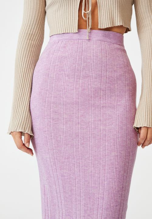 Cotton On - Ultimate knit midi skirt - lilac