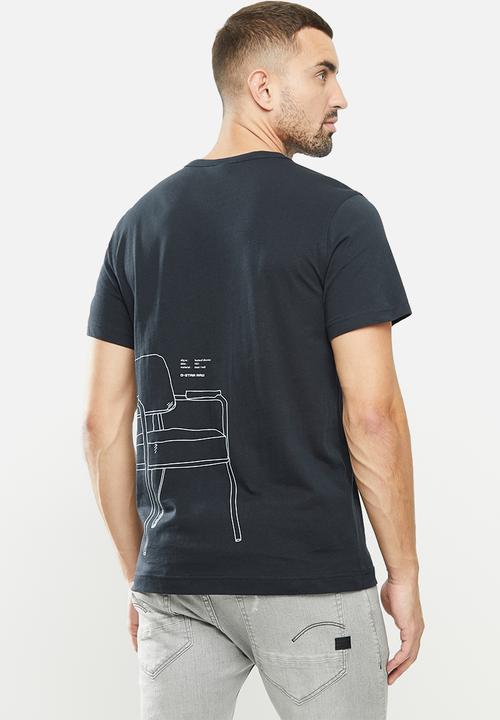 G-STAR - Circle object back graphic short sleeve tee - navy