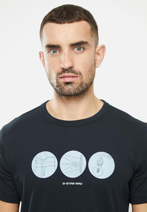 G-STAR - Circle object back graphic short sleeve tee - navy