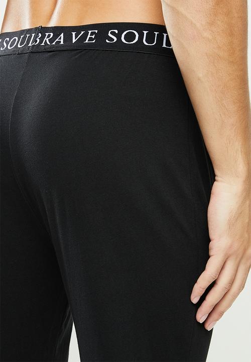 Brave Soul - Keith loungewear pants - black 