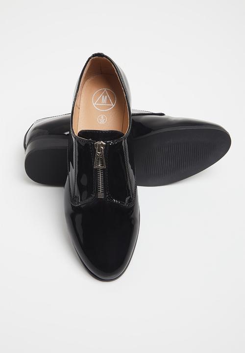 Missguided - Zip front brogue - black