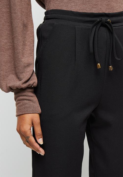 edit - Woven elasticated jogger - black