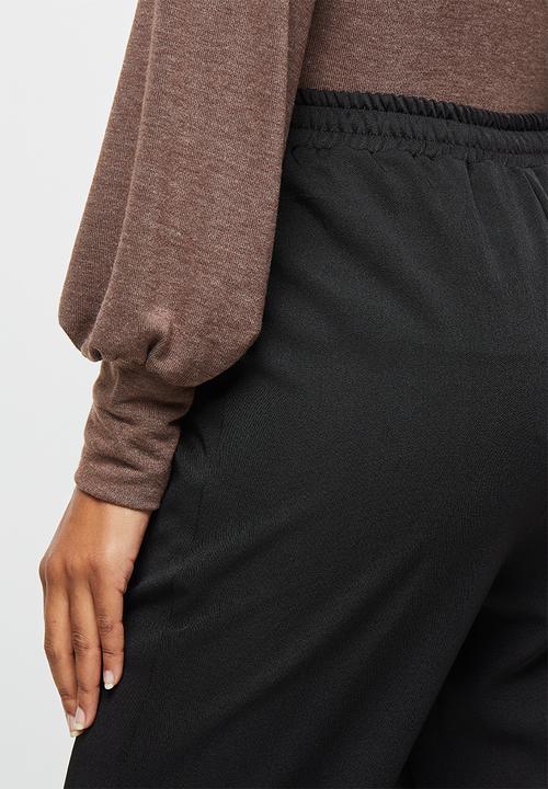 edit - Woven elasticated jogger - black