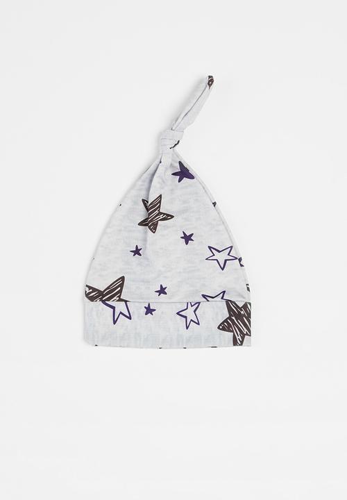 Pop Candy - Boys beanie & receiving blanket set - grey