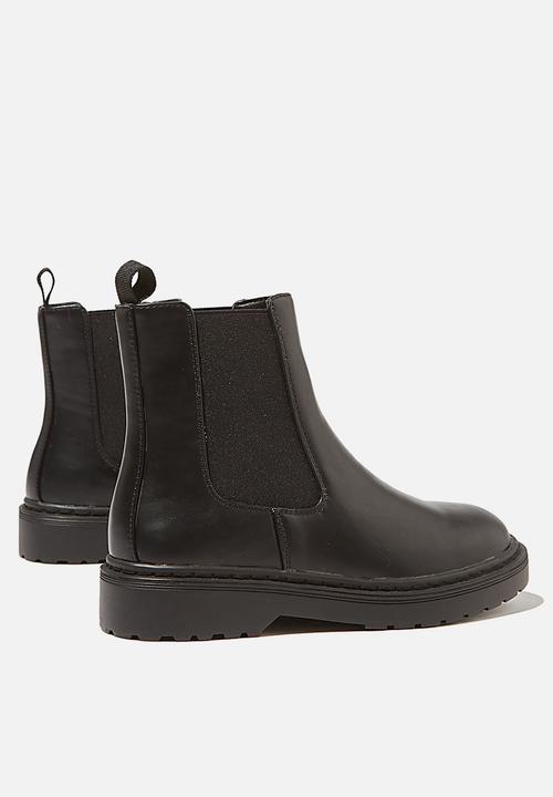 Cotton On - Fillipa combat gusset boot - black