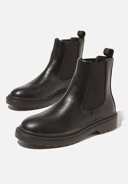 Cotton On - Fillipa combat gusset boot - black