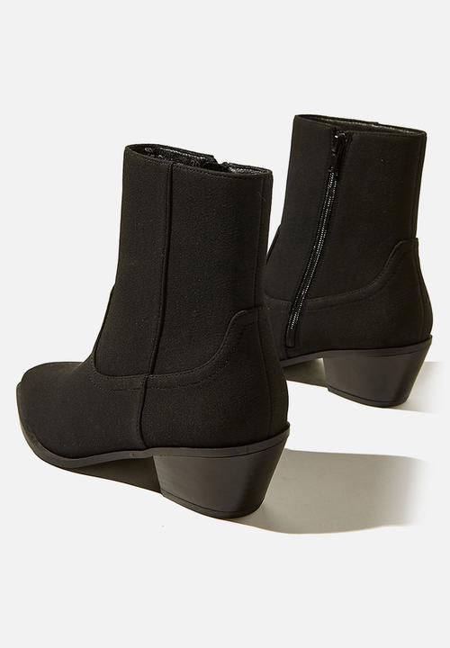 Cotton On - Marlie minimal western boot - black