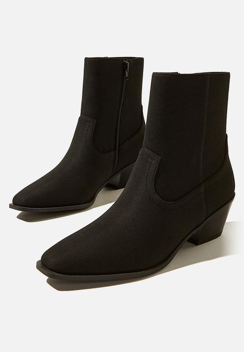 Cotton On - Marlie minimal western boot - black