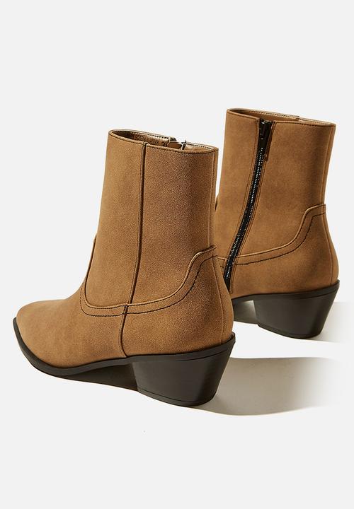 Cotton On - Marlie minimal western boot - tan
