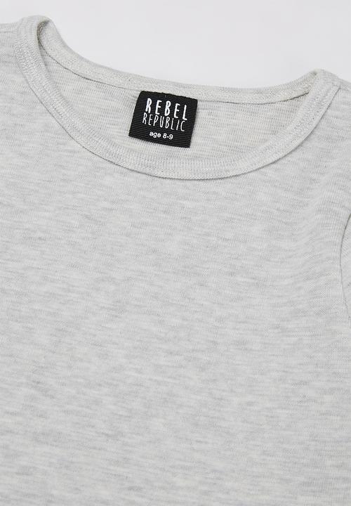 Rebel Republic - Girls long sleeve tee - grey