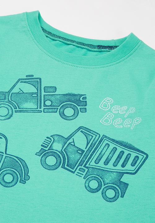 Pop Candy - Boys car tee - green 
