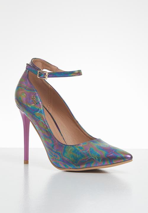 Plum - Mermaid ankle strap court - multi