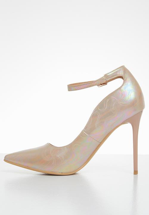 Plum - Mermaid ankle strap court - champagne