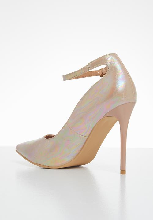 Plum - Mermaid ankle strap court - champagne