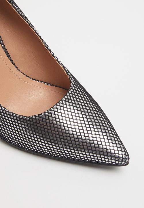 Plum - Ruby ankle strap court - silver