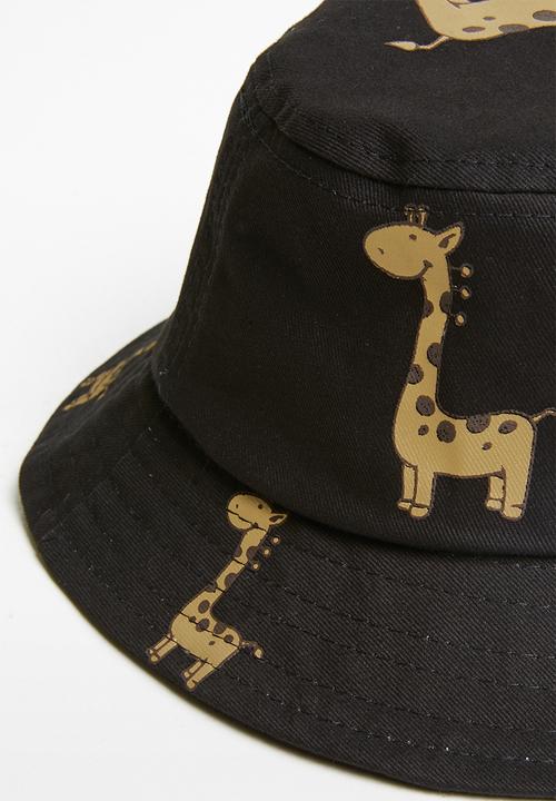 Pop Candy - Giraffe bucket hat - black