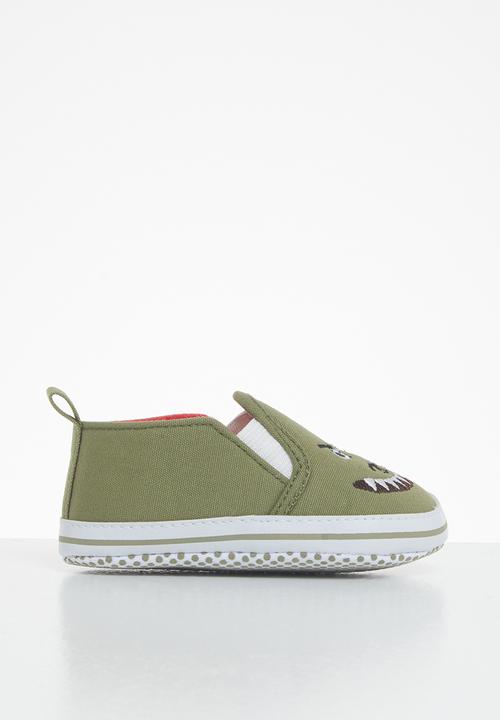 Pop Candy - Boys monster slip on - olive