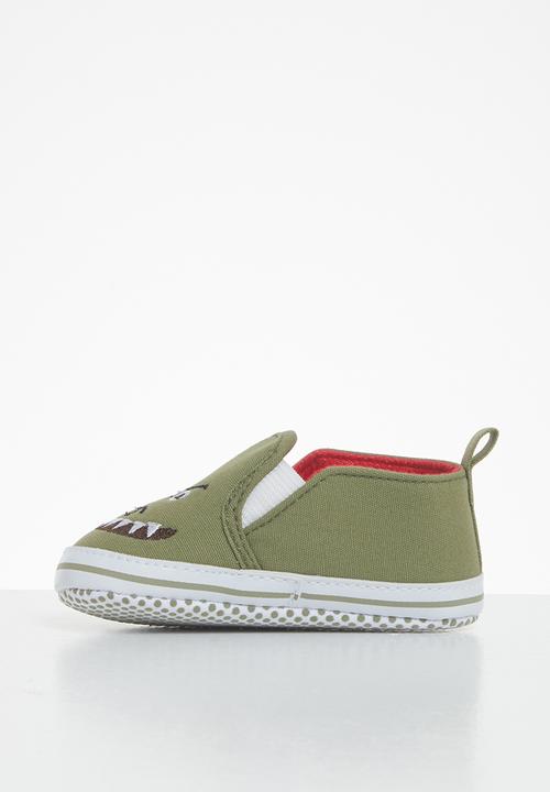 Pop Candy - Boys monster slip on - olive