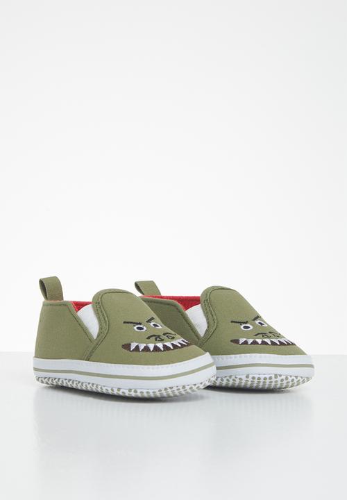 Pop Candy - Boys monster slip on - olive