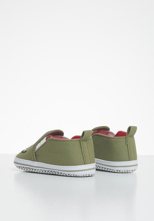 Pop Candy - Boys monster slip on - olive