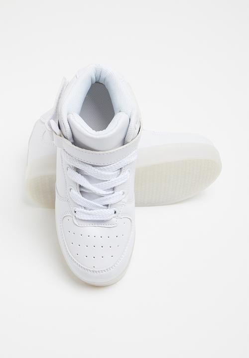 Pop Candy - Hi-top light up sneaker- white