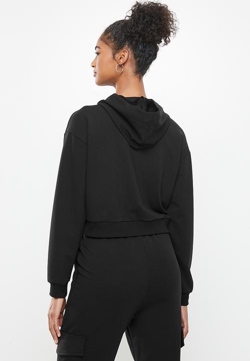 Blake - Cropped hoodie - black