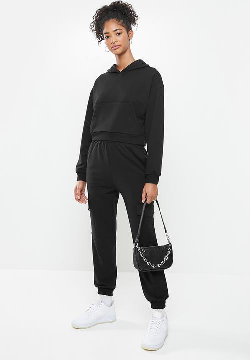 Blake - Cropped hoodie - black