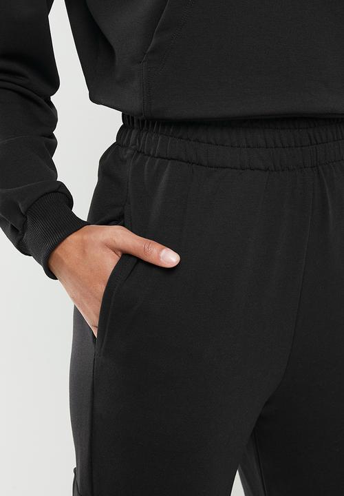 Blake - Fleece cargo jogger - black