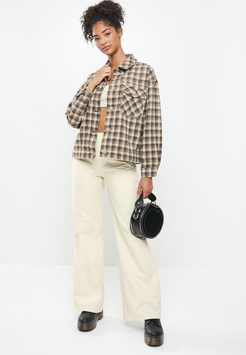 Cotton On - The trucker shacket - brown & neutral